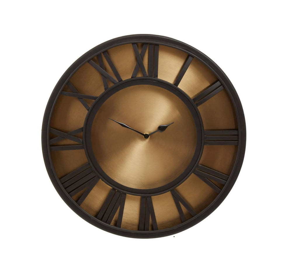 Mateo 41cm Dia Black and Antique Gold Small Wall Clock - XShowhome Limited - Xshowhome