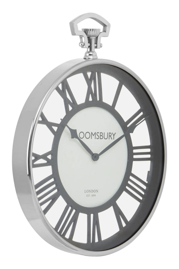 Mateo Nickel Finish Pocket Style Wall Clock - XShowhome Limited - Xshowhome