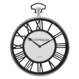 Mateo Nickel Finish Pocket Style Wall Clock - XShowhome Limited - Xshowhome