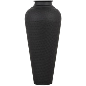 Matt Black Hammered Vase with Lid - Canwell Interiors Limited - Hills
