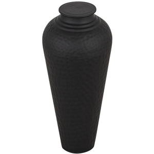Matt Black Hammered Vase with Lid - Canwell Interiors Limited - Hills