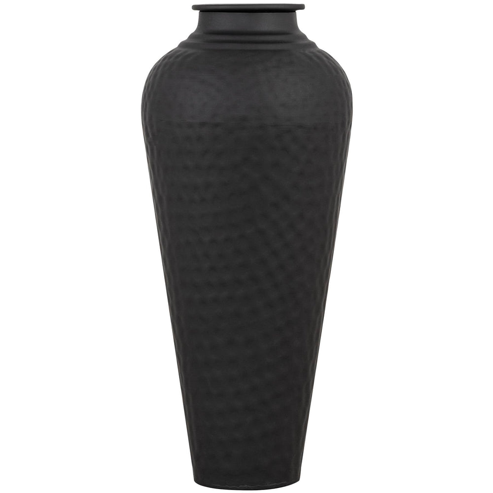 Matt Black Hammered Vase with Lid - Canwell Interiors Limited - Hills