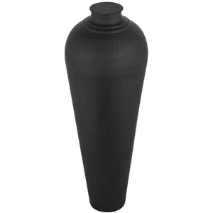 Matt Black Large Hammered Vase with Lid - Canwell Interiors Limited - Hills