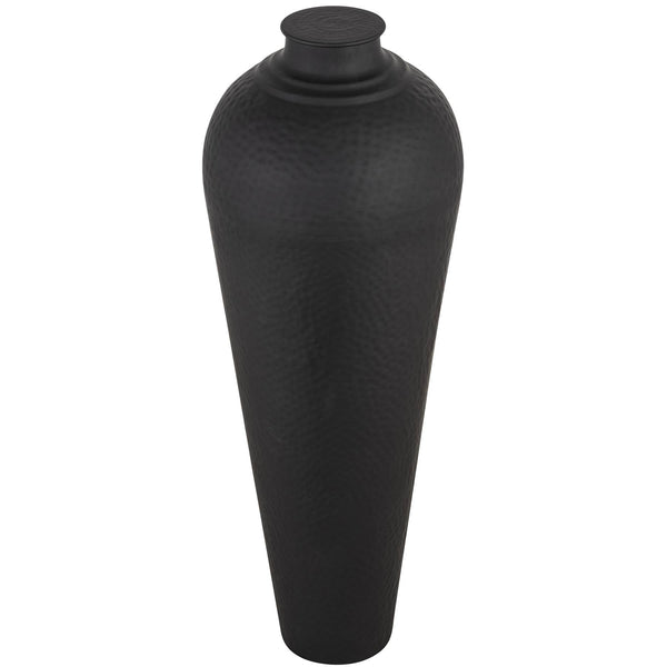 Matt Black Large Hammered Vase with Lid - Canwell Interiors Limited - Hills