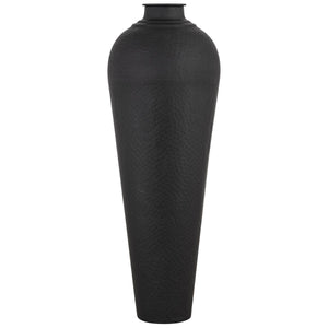 Matt Black Large Hammered Vase with Lid - Canwell Interiors Limited - Hills