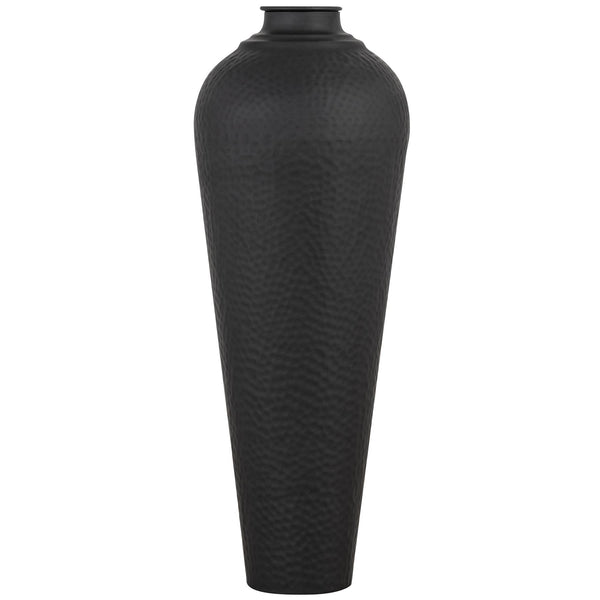 Matt Black Medium Hammered Vase with Lid - Canwell Interiors Limited - Hills