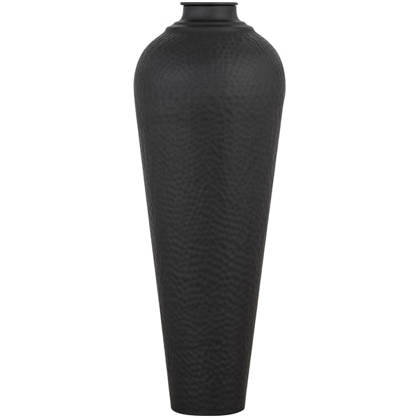 Matt Black Medium Hammered Vase with Lid - Canwell Interiors Limited - Hills