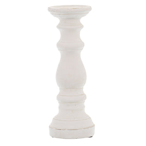 Matt White Small Ceramic Column Candle Holder - Canwell Interiors Limited - Hills