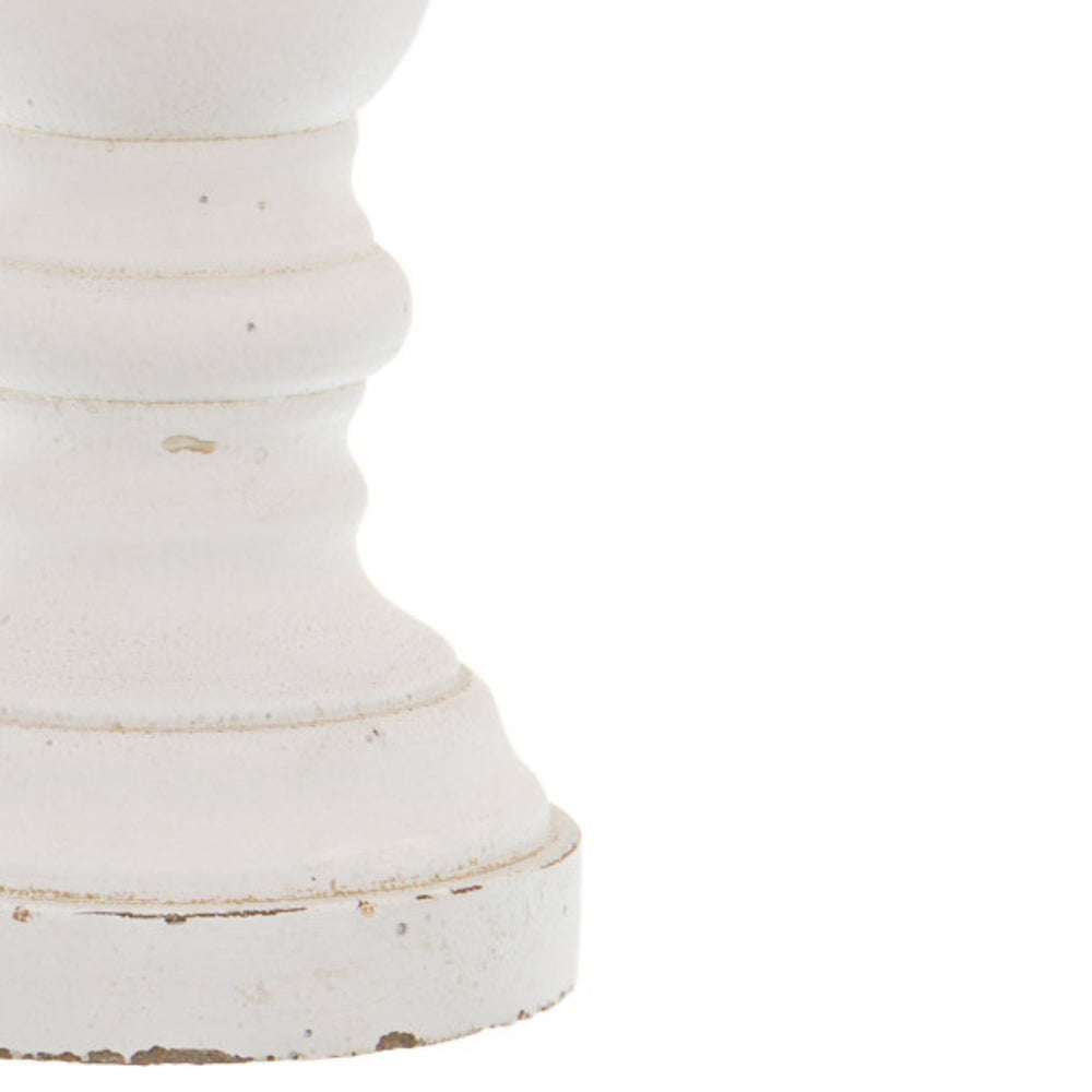 Matt White Small Ceramic Column Candle Holder - Canwell Interiors Limited - Hills