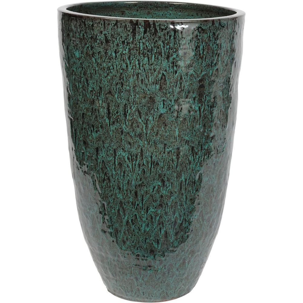 Mederno Reactive Glaze Ceramic Tall Planter Green - XShowhome Limited - Libra