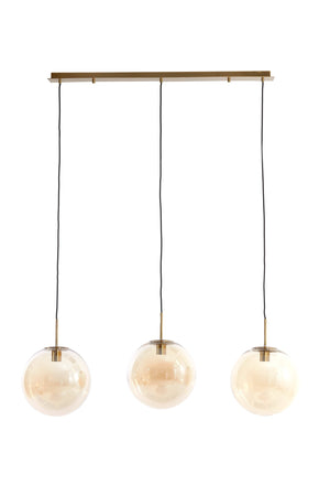 MEDINA Pendant Light — 3l Glass Amber & Gold - Canwell Interiors Limited - Light & Living