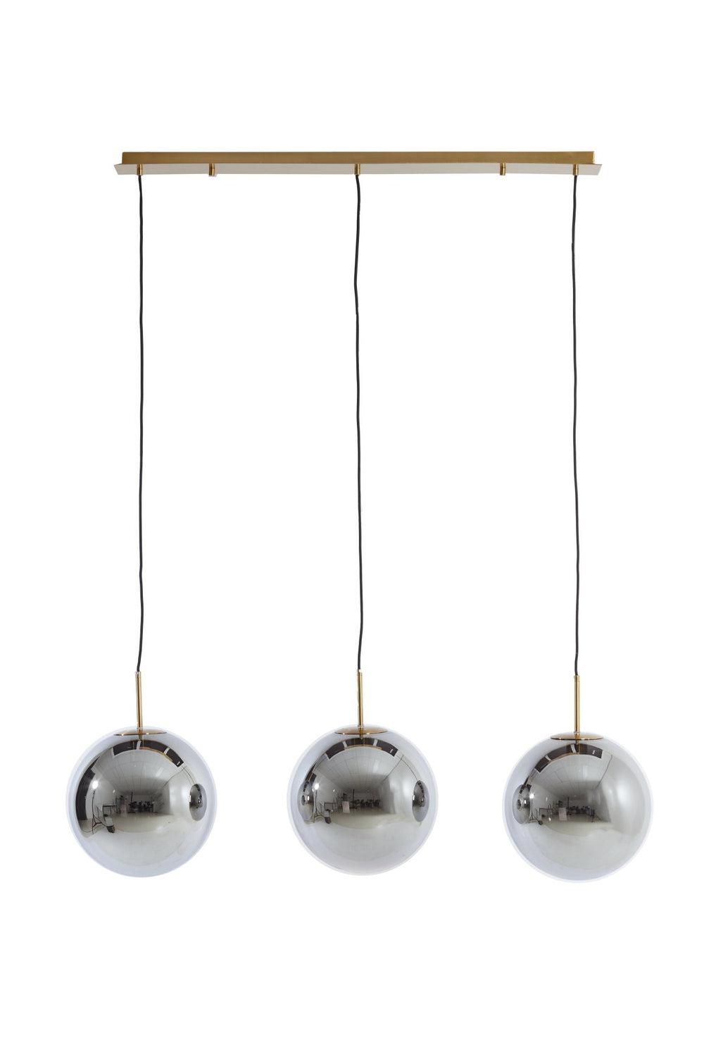 MEDINA Pendant Light — 3l Glass Smoke & Gold - Canwell Interiors Limited - Light & Living