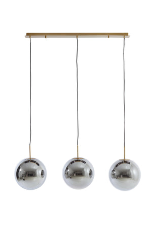 MEDINA Pendant Light — 3l Glass Smoke & Gold - Canwell Interiors Limited - Light & Living