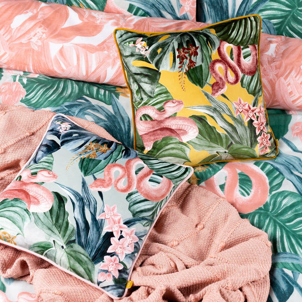 Medinilla 43x43 Feather Filled Cushion Mustard - Canwell Interiors Limited - Riva