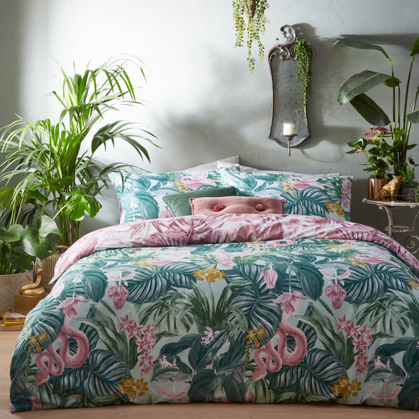 Medinilla Single Duvet Set Mint/lilac - Canwell Interiors Limited - Riva