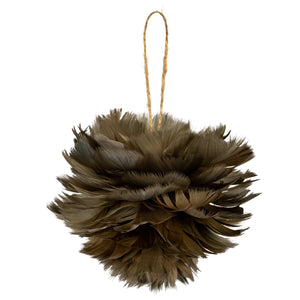 Medium Fawn Feather Ball Decoration - Canwell Interiors Limited - Hills