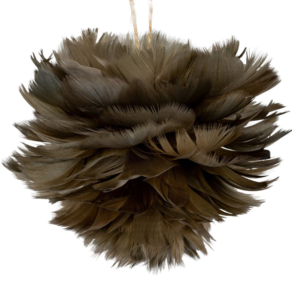 Medium Fawn Feather Ball Decoration - Canwell Interiors Limited - Hills