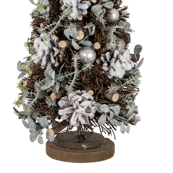 Medium Frosted Forest Tree With Pinecones And Pearls - Canwell Interiors Limited - Hills