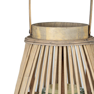 Medium Peardrop Wicker Lantern with Glass Holder - Canwell Interiors Limited - Hills