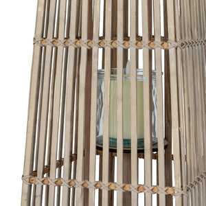 Medium Silo Wicker Lantern with Glass Holder - Canwell Interiors Limited - Hills