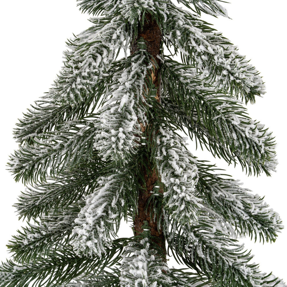 Medium Snowy Pine Tree On Wooden Stand - Canwell Interiors Limited - Hills