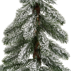 Medium Snowy Pine Tree On Wooden Stand - Canwell Interiors Limited - Hills