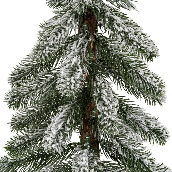 Medium Snowy Pine Tree On Wooden Stand - Canwell Interiors Limited - Hills