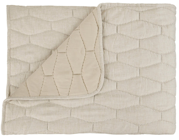 Melange Linen Look Quilt – Natural 200x230 - Canwell Interiors Limited - Malini