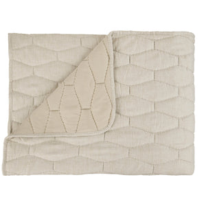 Melange Linen Look Quilt – Natural 240x260 - Canwell Interiors Limited - Malini