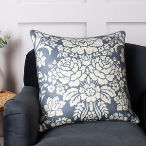 Melrose 50x50 Feather Filled Cushion Slate Blue - Canwell Interiors Limited - Riva
