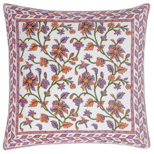 Mentera 50x50 Feather Filled Cushion Lilac/coral - Canwell Interiors Limited - Riva