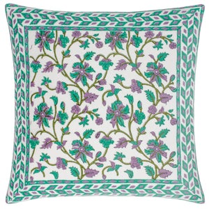 Mentera 50x50 Feather Filled Cushion Oasis Green/lilac - Canwell Interiors Limited - Riva