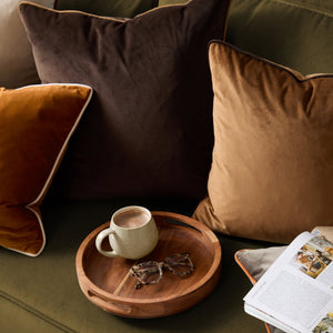 Meridian 55x55 Feather Filled Cushion Ginger/Ecru - XShowhome Limited - Riva