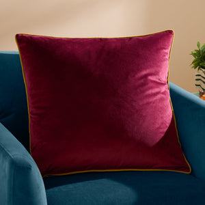 Meridian 55x55 Feather Filled Cushion Maroon/Moss - XShowhome Limited - Riva