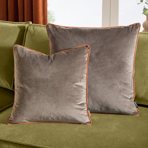 Meridian 55x55 Feather Filled Cushion Mocha/Pumpkin - XShowhome Limited - Riva