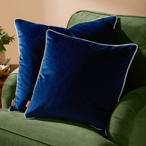 Meridian 55x55 Feather Filled Cushion Navy/Silver - XShowhome Limited - Riva