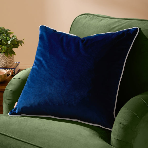 Meridian 55x55 Feather Filled Cushion Navy/Silver - XShowhome Limited - Riva