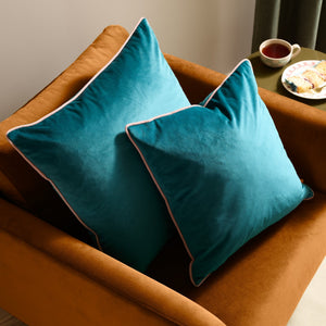 Meridian 55x55 Feather Filled Cushion Teal/Blush - XShowhome Limited - Riva