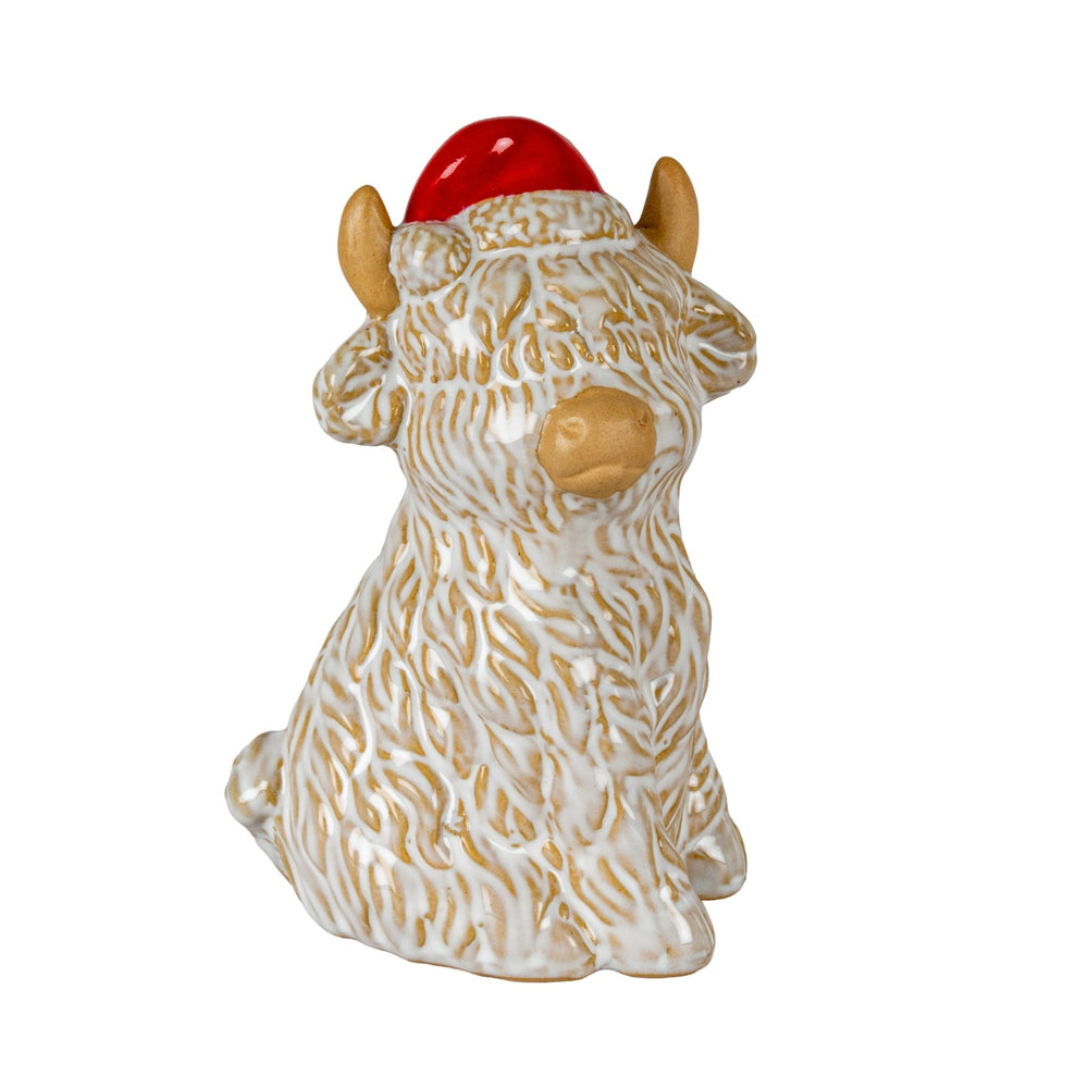Merry Moo Ceramic Cow Ornament Gazing Right - Canwell Interiors Limited - Hills