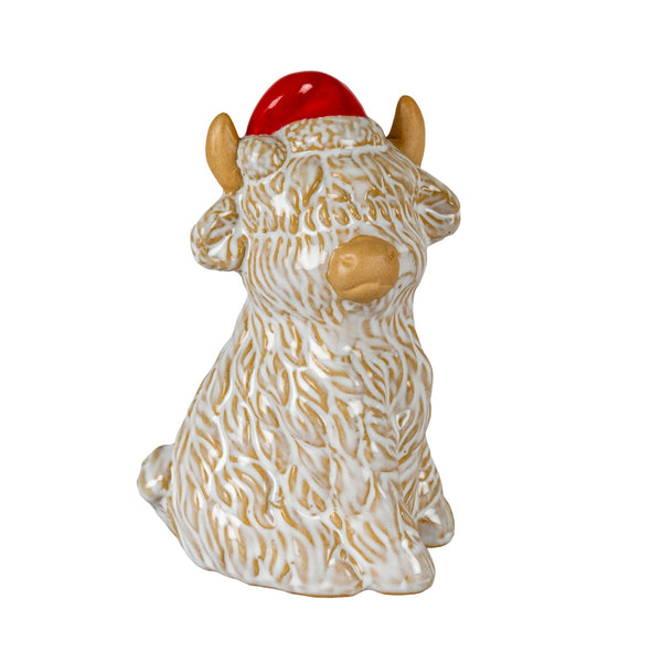 Merry Moo Ceramic Cow Ornament Gazing Right - Canwell Interiors Limited - Hills