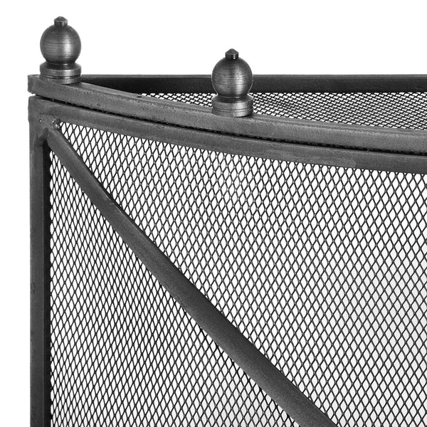 Mesh Fireguard in Antique Pewter Effect Finish - Canwell Interiors Limited - Hills