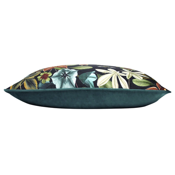 Midnight Garden Aquilegia 40x60 Feather Filled Cushion Teal - Canwell Interiors Limited - Riva