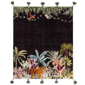 Midnight Jungle 125x150 Throw Noir - Canwell Interiors Limited - Riva