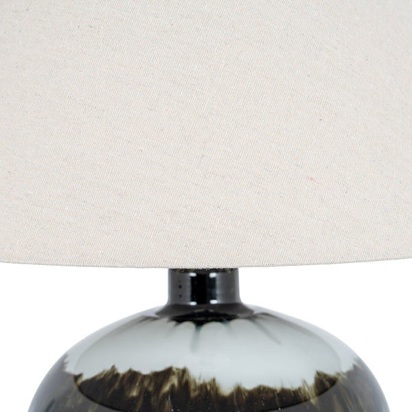 Midnight Shadows Squat Table Lamp With Linen Shade - Canwell Interiors Limited - Hills