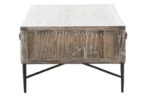 Milan 2 Drawer Recycled Elm Wood Coffee Table - Canwell Interiors Limited - Xshowhome