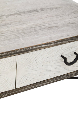 Milan 2 Drawer Recycled Elm Wood Coffee Table - Canwell Interiors Limited - Xshowhome