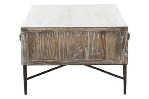 Milan 2 Drawer Recycled Elm Wood Coffee Table - XShowhome Limited - Xshowhome