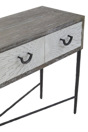 Milan Four Drawer Elm Wood Console Table - Canwell Interiors Limited - Xshowhome