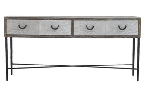 Milan Four Drawer Elm Wood Console Table - Canwell Interiors Limited - Xshowhome