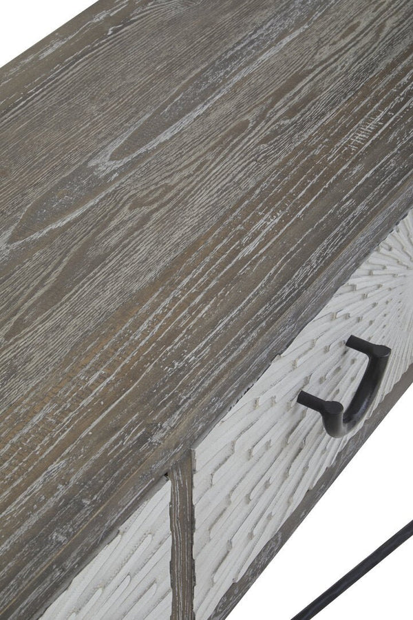 Milan Four Drawer Elm Wood Console Table - Canwell Interiors Limited - Xshowhome